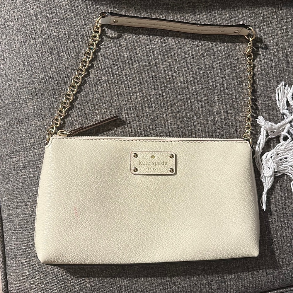 Kate Spade Ivory & Gold Shoulder Bag